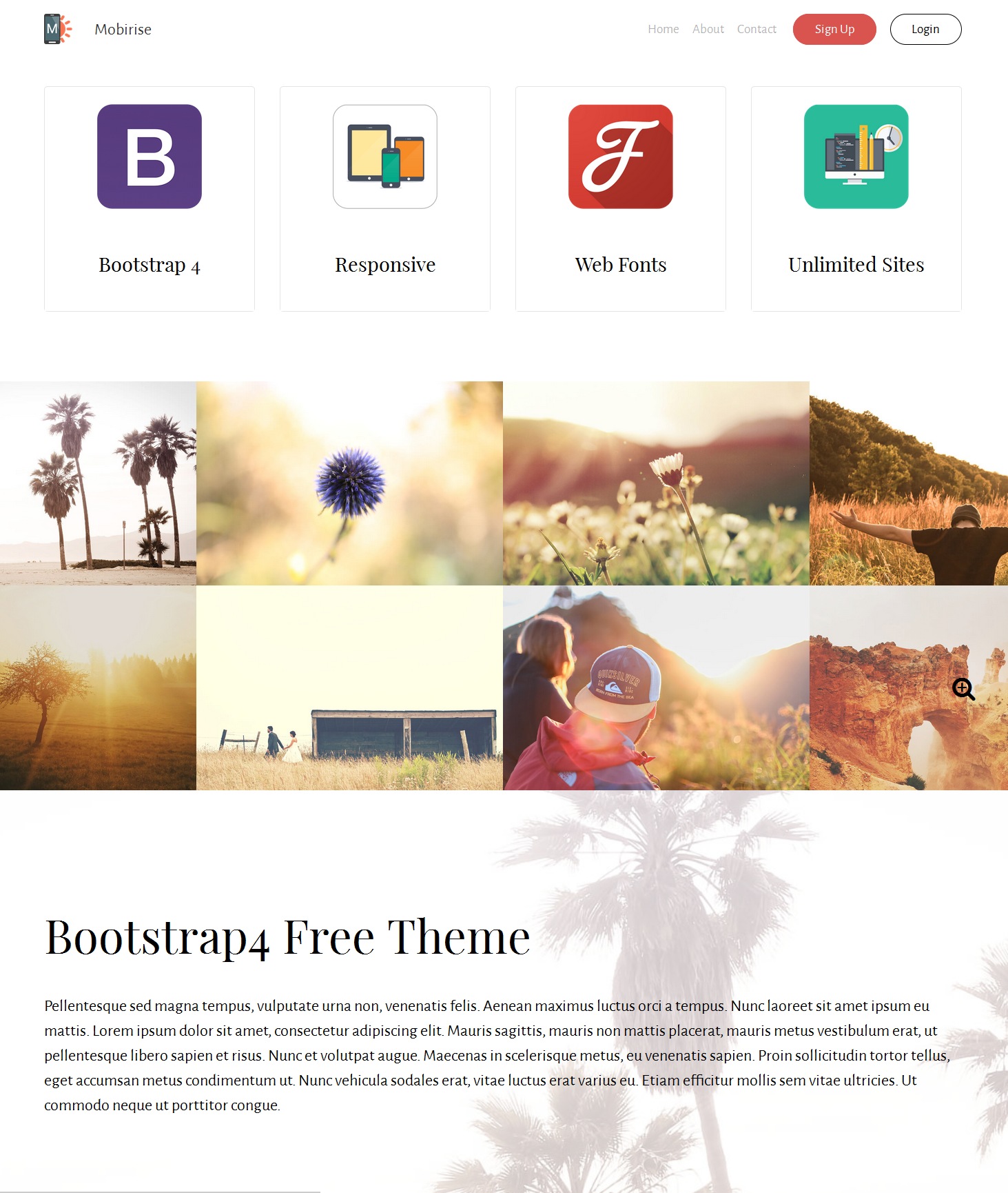 CSS3 Bootstrap OnePage Theme